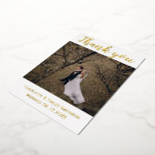 ゴールドホイモダンル2フォト結婚サンキューカード 箔シーズンカード (回転した状態)