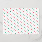 ゴールドホイルのイタズラ or ニースの2匹の犬の写真カード 箔シーズンカード (裏面)