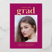 ゴールドホイルカスタムセリフのカラーグラード発表 箔招待状 (正面)