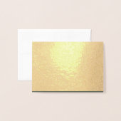 ゴールドホイルカード - モスグリーン表紙 (カスタム) 箔カード (封筒付き正面)