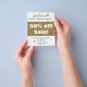 ゴールドホイルグリッターコンフェッティ サロン/広告 チラシ (手)