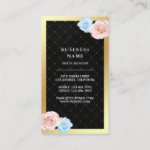 ゴールドホイル ブラッシュピンク ケーキ バルーン イベントプランナー 名刺 (裏面)