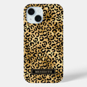 ゴールドホイル レオパードプリント モノグラム Case-Mate iPhoneケース (裏面)