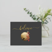 ゴールドホイル BELIEVE ジングルベル 箔シーズンポストカード (立ち正面)