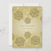 ゴールドホリデーウェディング セーブザデート 招待状 (裏面)