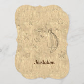 ゴールドホリデーシーズンの雰囲気 招待状 (正面/裏面)