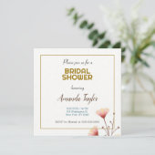 ゴールドホワイトカラーミニマリストブライダルシャワー セーブザデート (スタンド正面)