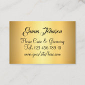 ゴールドホースシュー・エクイーン・ケア 名刺 (裏面)