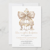 ゴールドボウとシャンパンコケッタのリハーサルディナー 招待状 (正面)