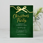 ゴールドボウのクリスマスパーティー オフィス 社員旅行 箔招待状 (立ち正面)