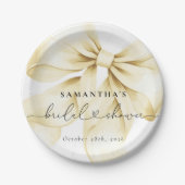 ゴールドボウ ブライダルシャワー ペーパープレート (正面)