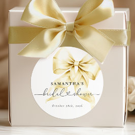 ゴールドボウ ブライダルシャワー ラウンドステッカー ラウンドシール