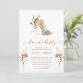 ゴールドボホスタイレットシューズのブライダルブランチ招待状 招待状 (スタンド正面)
