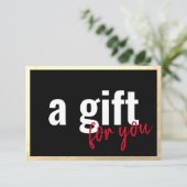 ゴールドボーダー ブラック ギフト券 招待状 (スタンド正面)