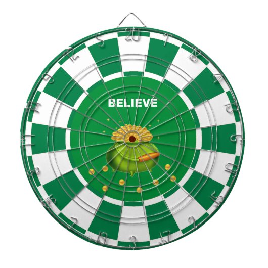 ゴールドポットとテキスト ダーツボード (正面)