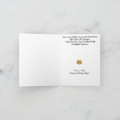 ゴールドポリスシールドアウトラインのクリスマスカード カード (内部)