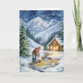 ゴールドマイナー ゴールドマイニング クリスマスカード (正面)