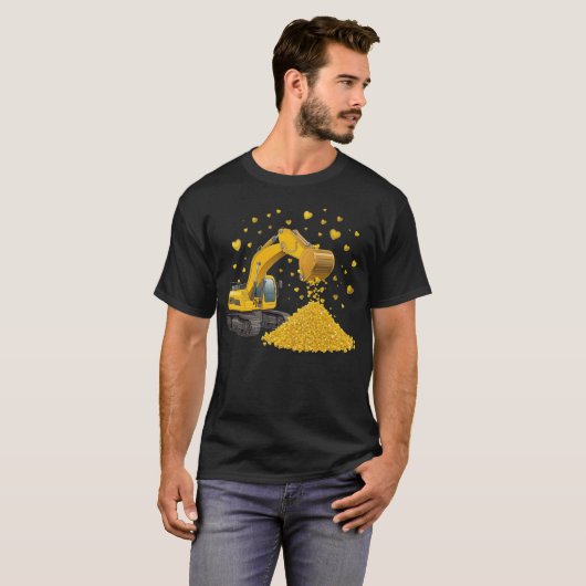 ゴールドマイニングショベルカー Tシャツ (正面フル)