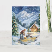 ゴールドマイニング ゴールドパニング クリスマスカード (正面)