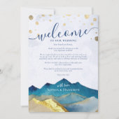ゴールドマウンテンウェディングウェルカムレター＆旅程 招待状 (正面)