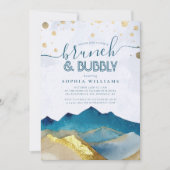 ゴールドマウンテンウェディングランチ バブル ブライズシャワー 招待状 (正面)