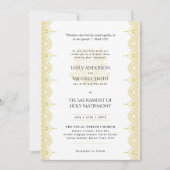 ゴールドマンダラカトリックウェディング挙式ミサ 招待状 (正面)
