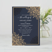 ゴールドマンダラ結婚式招待状 招待状 (スタンド正面)