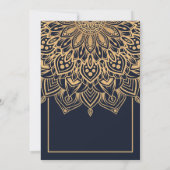 ゴールドマンダラ結婚式招待状 招待状 (裏面)