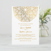 ゴールドマンダラ結婚式招待状 招待状 (スタンド正面)