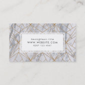 ゴールドマーブルパターン メイクアップアーティスト ビジネスカード (裏面)