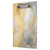 ゴールドマーブル水彩アート クリップボード (左)