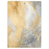 ゴールドマーブル水彩アート クリップボード (裏面)
