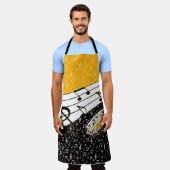 ゴールドミュージックテーマ エプロン (着用した状態)