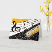 ゴールドミュージックテーマ カード (黄色い花)