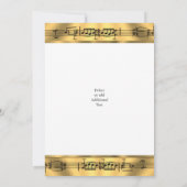 ゴールドミュージック 50周年結婚記念日 招待状 (裏面)