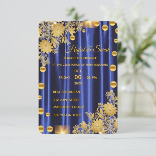 ゴールドミラーの結婚式招待状, ゴールドミラー招待状 招待状 (スタンド正面)