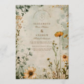 ゴールドミードウ ワイルドフラワー ウェディング 招待状 (正面)