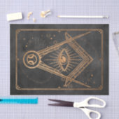 ゴールドムーンスターズオールシーイングアイタロット錬金術炭 薄葉紙 (クラフト)