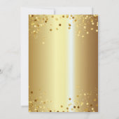 ゴールドメタリックな新年のパーティー 招待状 (裏面)