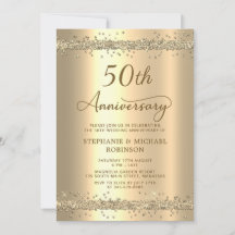 ゴールドメタリックラメ 50周年記念結婚式