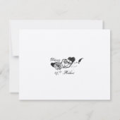 ゴールドメタリック紙の砂糖スカル・ムエルテス 招待状 (裏面)