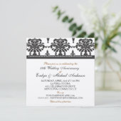 ゴールドメタリック エレガント 50周年パーティー 招待状 (スタンド正面)