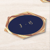 ゴールドメタリック ローズプリント ペーパーコースター (アングル)