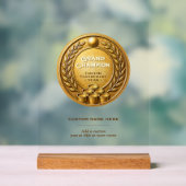 ゴールドメダル ビールポン大会 優勝 アクリルサイン (ニュートラル)