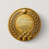 ゴールドメダル ビールポン大会 優勝 缶バッジ (正面)