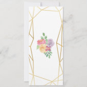 ゴールドメニュー結婚式の披露宴　ラスティックフレーム　フラワーリング 招待状 (裏面)