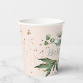 ゴールドモス ユーカリ モダン ブラッシュ ブライダルシャワー 紙コップ (正面)