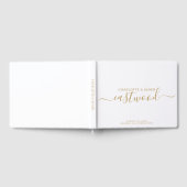 ゴールドモノグラムスクリプトネーム ゲストブック (全面)