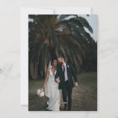 ゴールドモノグラム Mr. and Mrs. 新婚夫婦 2枚の写真 幸せ シーズンカード (裏面)