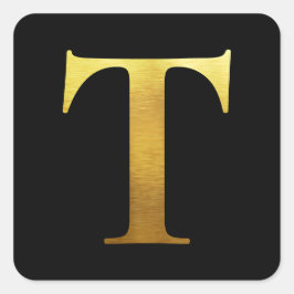 ゴールドモノグラムTブラック ブラシ仕上げ スクエアシール